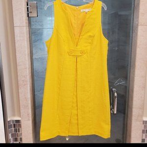 TRINA TURK YELLOW RETRO STYLE DRESS SZ 6